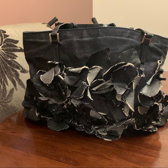 Valentino Handbags - Valentino Floral Denim Purse